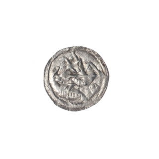Denarius of Boleslaw III Krzywousty (prince of Poland, ca. 1086–1138), ca. 1125–1138. Obverse: