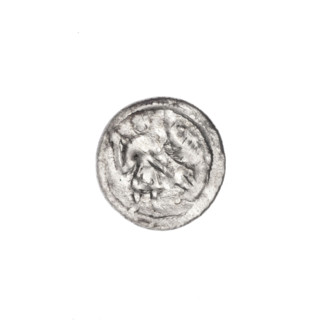 Denarius of Boleslaw III Krzywousty (Prince of Poland; reign 1107–1138). Obverse: in the beaded