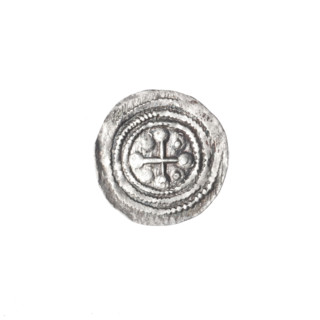 denarius, Boleslaw III Krzywousty (prince of Poland; 1107–1138), allegories, equal-armed cross,