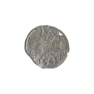 Lithuanian denarius, Sigismund II Augustus (King of Poland; 1544–1572); emblems of the Jagiellon