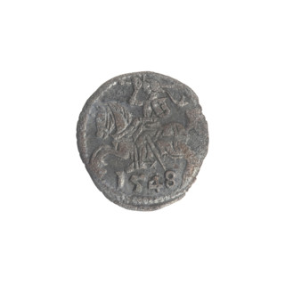 Lithuanian denarius, Sigismund II Augustus (King of Poland; 1544–1572); emblems of the Jagiellon