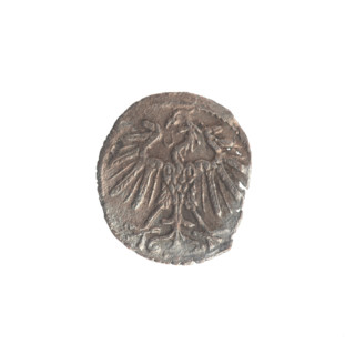 Lithuanian denarius, Sigismund II Augustus (King of Poland; 1544–1572); emblems of the Jagiellon