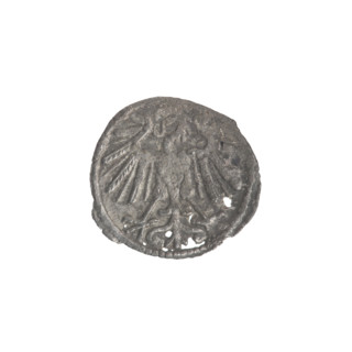 Lithuanian denarius, Sigismund II Augustus (King of Poland; 1544–1572); emblems of the Jagiellon