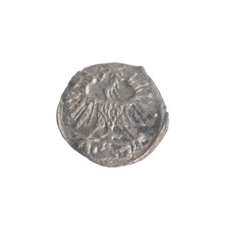 Lithuanian denarius, Sigismund II Augustus (King of Poland; 1544–1572); emblems of the Jagiellon