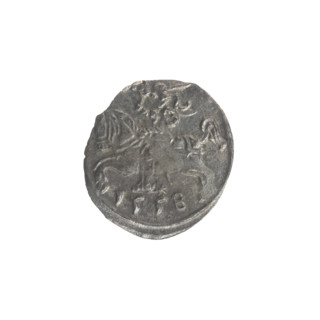 Lithuanian denarius, Sigismund II Augustus (King of Poland; 1544–1572); emblems of the Jagiellon