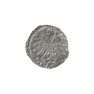 Lithuanian denarius, Sigismund II Augustus (King of Poland; 1544–1572); emblems of the Jagiellon