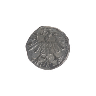 Lithuanian denarius of Sigismund II Augustus (King of Poland, 1544–1572); emblems of the Jagiellon