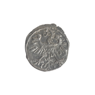 Lithuanian denarius, Sigismund II Augustus (King of Poland; 1544–1572); emblems of the Jagiellons