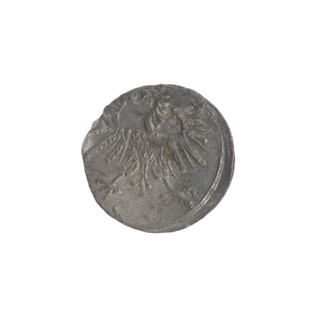 Lithuanian denarius of Sigismund II Augustus (King of Poland, 1544–1572). Obverse: Polish eagle in