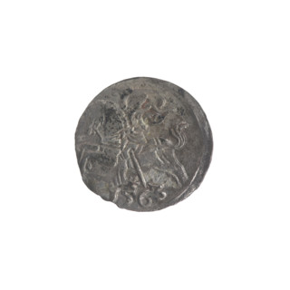 Lithuanian denarius, Sigismund II Augustus (King of Poland; 1544–1572); emblems of the Jagiellon