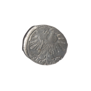 Lithuanian denarius, Sigismund II Augustus (King of Poland; 1544–1572); emblems of the Jagiellons