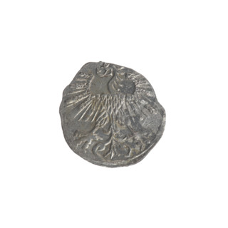 Lithuanian denarius of Sigismund II Augustus (King of Poland, 1544–1572). Obverse: Polish eagle in