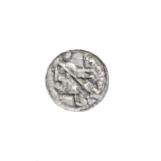 denarius, Boleslaw III Krzywousty (prince of Poland; 1086–1138), spearhead (issue mark),