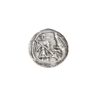 denarius, Boleslaw III Krzywousty (prince of Poland; 1086–1138), allegories, spearhead (issue