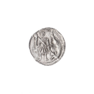 Denarius, Boleslaw III Krzywousty (prince of Poland; 1086–1138). Obverse: in a beaded border, a