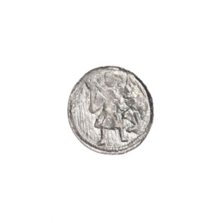 Denarius, Boleslaw III Krzywousty (prince of Poland; 1107–1138). Obverse: in the beaded border, a