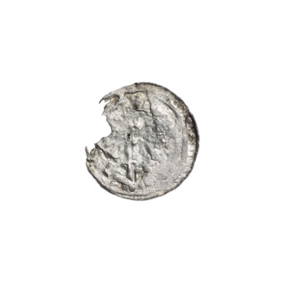 Denarius of Boleslaw III Krzywousty (prince of Poland; 1107–1138). Obverse: in a linear border, a