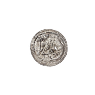 denarius, Boleslaw III Krzywousty (prince of Poland; 1086–1138), allegories, equal-armed cross