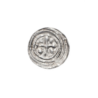 denarius, Boleslaw III Krzywousty (prince of Poland; 1107–1138), allegories, crosses, jaws