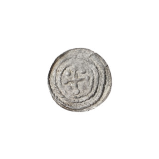Denarius, Boleslaw III Krzywousty (prince of Poland; 1086–1138). Obverse: in the beaded border, a