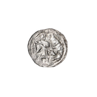 denarius, Boleslaw III Krzywousty (prince of Poland; 1086–1138), allegories, spearhead (issue