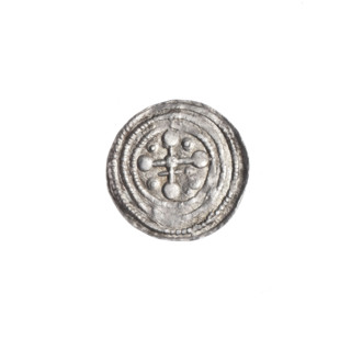 Denarius, Boleslaw III Krzywousty (prince of Poland; 1086–1138 and 1107–1138). Obverse: in the