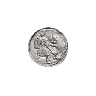 denarius, Boleslaw III Krzywousty (prince of Poland; 1086–1138), allegories, spearhead (issue