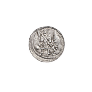 Denarius of Boleslaw III Krzywousty (prince of Poland; ca. 1125–1138). Obverse: within a beaded