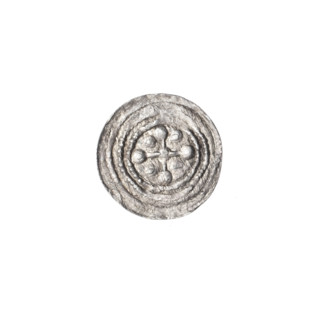 Denarius, Boleslaw III Krzywousty (prince of Poland; 1086–1138). Obverse: in a beaded border, a