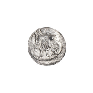 denarius, Boleslaw III Krzywousty (prince of Poland; 1086–1138), Romanesque style, allegorical