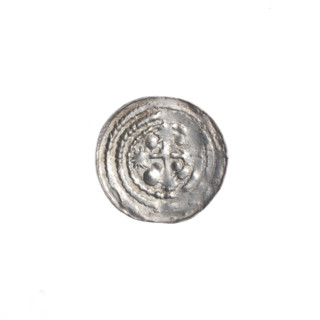 Denarius of Boleslaw III Krzywousty (prince of Poland; ca. 1125–1138). Obverse: in the beaded