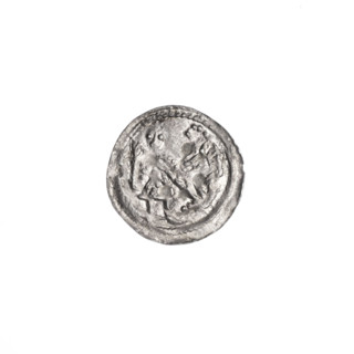 Denarius of Boleslaw III Krzywousty (prince of Poland; ca. 1086–1138), ca. 1125–1138. Obverse: in
