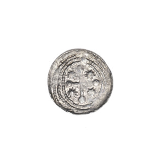 denarius, Boleslaw III Krzywousty (prince of Poland; 1107–1138), allegories, spearhead (issue