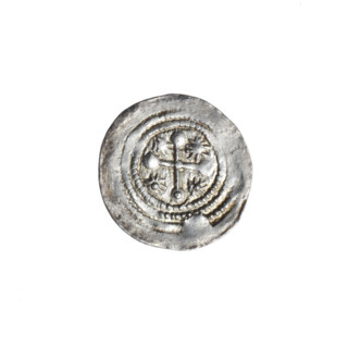 Denarius, Boleslaw III Krzywousty (Prince of Poland; 1107–1138). Obverse: in beaded border, a