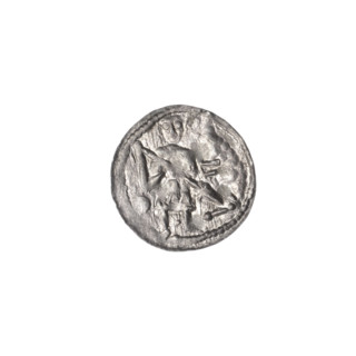 denarius, Boleslaw III Krzywousty (prince of Poland; 1107–1138), allegories, spearhead (issue