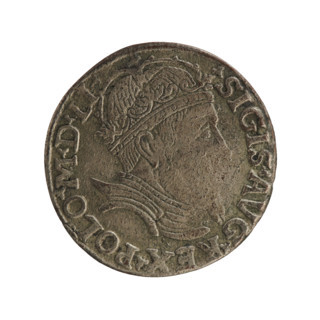Lithuanian trojak forgery of Sigismund II Augustus (King of Poland; 1544–1572), after the original.