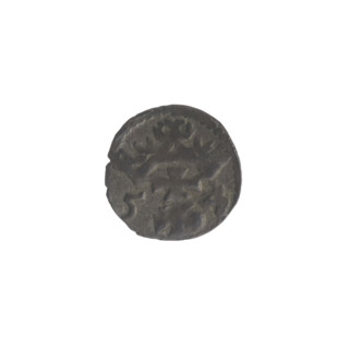Gdansk denarius, Sigismund II Augustus (King of Poland; 1544–1572). Obverse: in the border the
