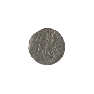 Gdansk denarius, Sigismund II Augustus (King of Poland; 1544–1572). Obverse: border with the Eagle