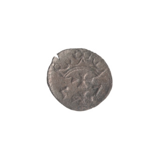Gdansk denarius, Sigismund II Augustus (King of Poland; 1544–1572). Obverse: in the border the