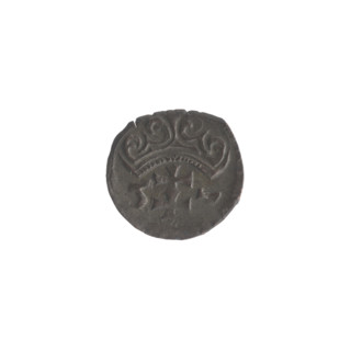 Gdansk denarius, Sigismund II Augustus (King of Poland; 1544–1572). Obverse: in the border the