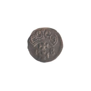 Gdansk denarius, Sigismund II Augustus (King of Poland; 1544–1572). Obverse: in the border the