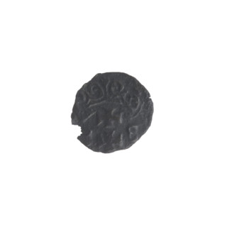 Gdansk denarius, Sigismund II Augustus (King of Poland; 1544–1572). Silver coin featuring emblems