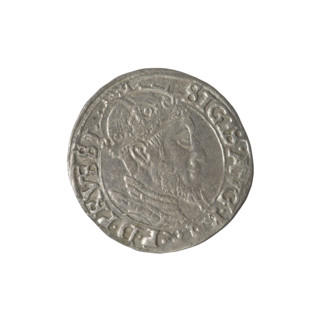 Gdansk grosz, Sigismund II Augustus (King of Poland; 1544–1572), Jagiellon dynasty. Obverse: