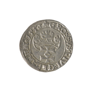Gdansk grosz, Sigismund II Augustus (King of Poland; 1544–1572), Jagiellon dynasty. Obverse: