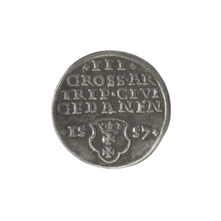 Gdansk trojak, Sigismund II Augustus (King of Poland; 1544–1572), Jagiellonians (dynasty). Obverse: