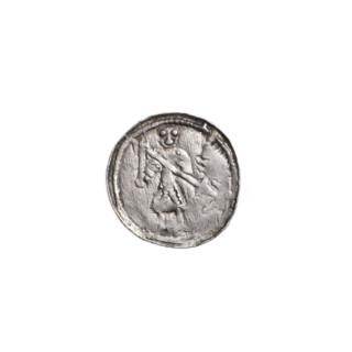denarius, Boleslaw III Krzywousty (prince of Poland; 1107–1138), allegories, spearhead (issue