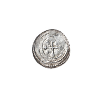 denarius, Boleslaw III Krzywousty (prince of Poland; 1086–1138), allegories, spearhead (issue