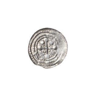 Denarius of Boleslaw III Krzywousty (prince of Poland; c. 1086–1138), c. 1125–1138. Obverse: in a