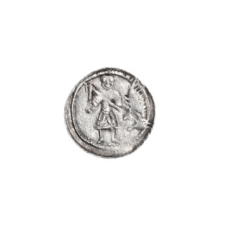 denarius, Boleslaw III Krzywousty (prince of Poland; 1086-1138), spearhead (issue mark),