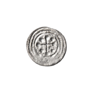 Denarius, Boleslaw III Krzywousty (prince of Poland; 1107–1138). Obverse: in a beaded border, a